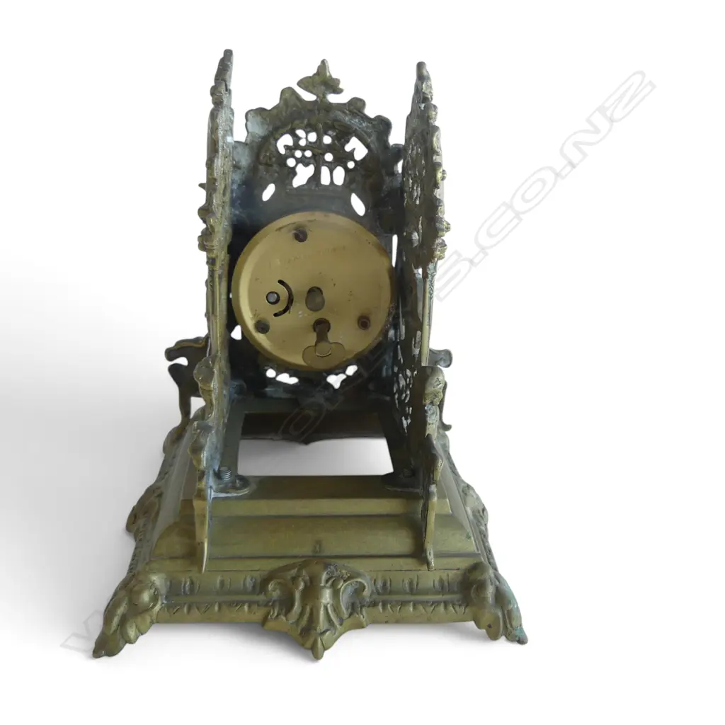 VINTAGE 20thC W. GERMAN BRASS CLOCK H.190mm Image 1++