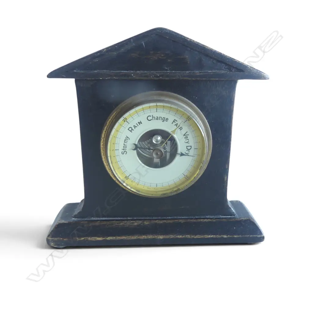 WEST GERMAN BAROMETER IN DECORATIVE WOODEN SURROUND H195MM Image 1++