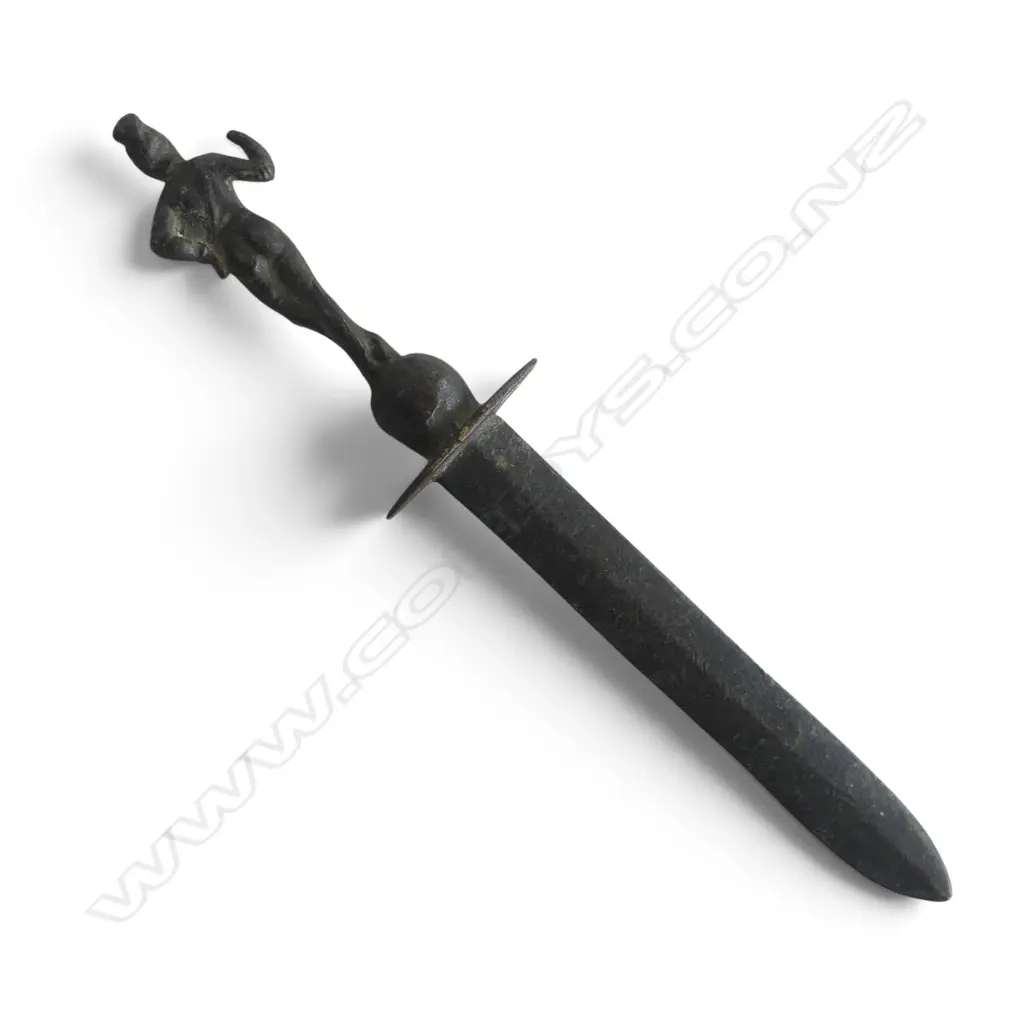 BRONZE FIGURED DAGGER L.235mm Image 1++