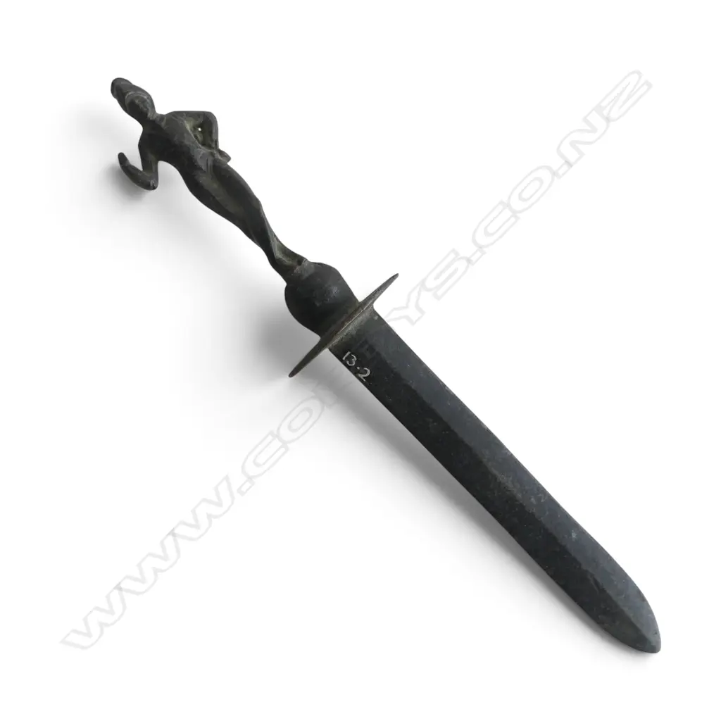 BRONZE FIGURED DAGGER L.235mm Image 1++
