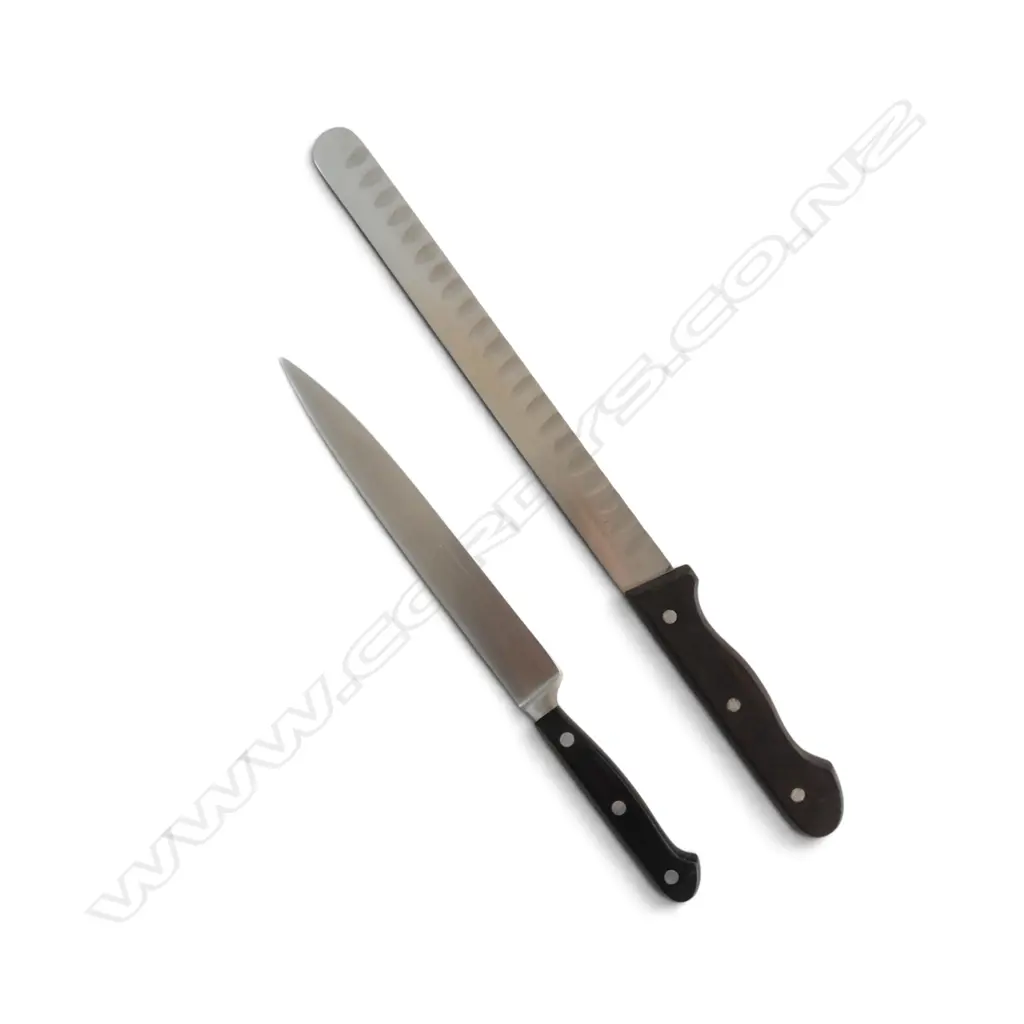 2 WUSTHOF GERMAN CARVING KNIVES 250MM HOLLOW EDGE MEAT SLICING KNIFE 200MM CARVING KNIFE Image 1++