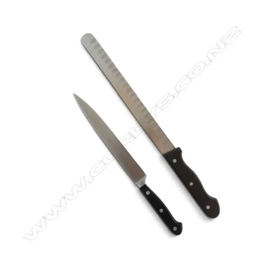 2 WUSTHOF GERMAN CARVING KNIVES 250MM HOLLOW EDGE MEAT SLICING KNIFE 200MM CARVING KNIFE