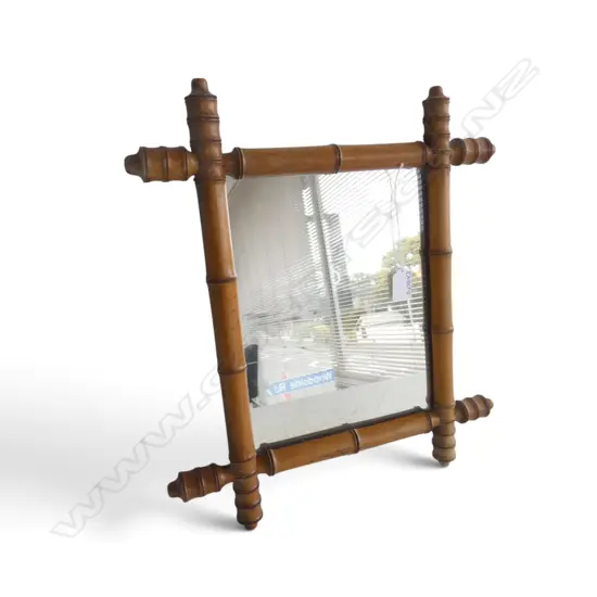 VINTAGE FAUX BAMBOO MIRROR 450x400mm
