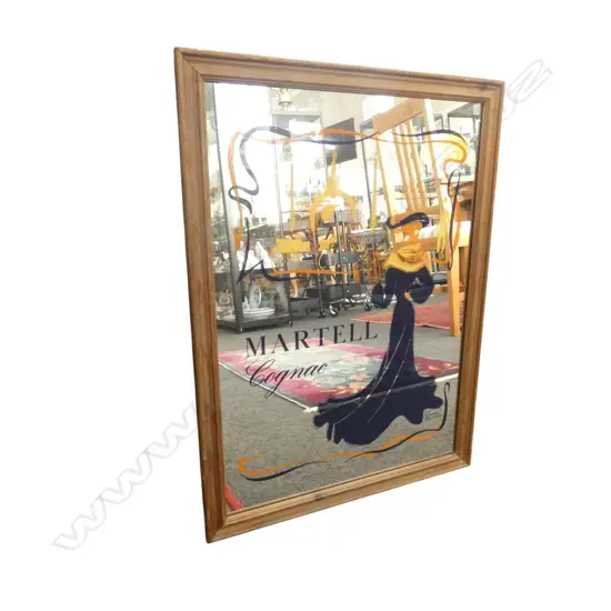 FRENCH ‘MARTELL COGNAC’ BAR MIRROR MADE IN FRANCE, L.660MM W.480MM