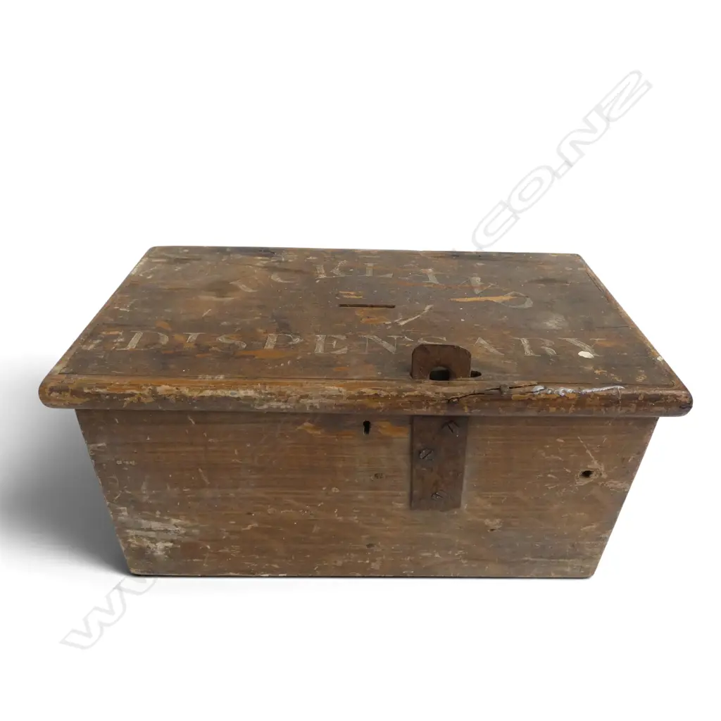 VINTAGE WOOD DONATION BOX W.350mm Image 1++