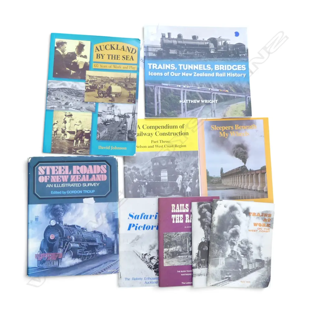 8 PUBLICATIONS ON NEW ZEALAND RAIL HISTORY + AUCKLAND BY THE SEA Image 1++