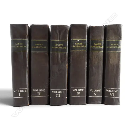 RANN'S SHAKESPEARE VOLS. I - VI later bound spines