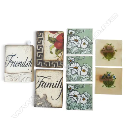 3 SID DICKENS MEMORY BLOCK TILES 205x150mm + 5 TILES