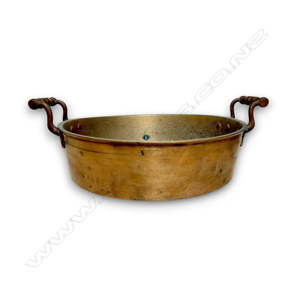 ANTIQUE COUNTRY HOUSE BRAISING PAN, ENGLISH BRONZE, COOKING POT 330 D Image 1++