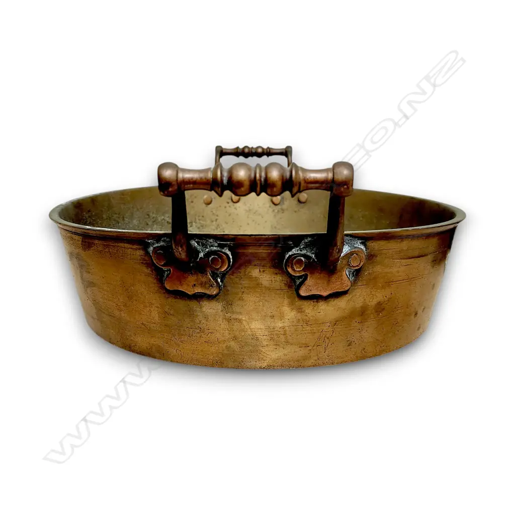 ANTIQUE COUNTRY HOUSE BRAISING PAN, ENGLISH BRONZE, COOKING POT 330 D Image 1++