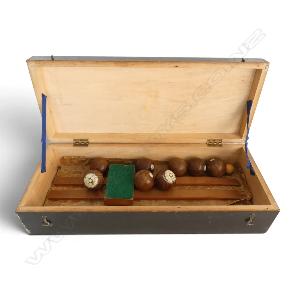 JACQUES & SON Ltd LONDON TABLE BOWLS GAME SET W.510mm Image 1++