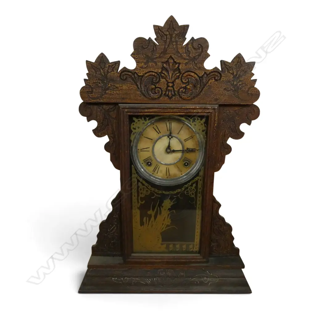 ANTIQUE ANSONIA GINGERBREAD MANTLECLOCK H570MM Image 1++