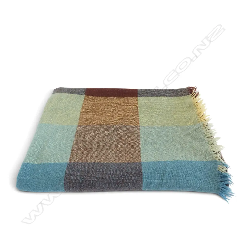SHETLAND ISLAND HILLARY HARVEY HAND WOVEN ALL WOOL TARTAN CAR RUG BY ADRIAN STEWART L1840MM W1340MM Image 1++