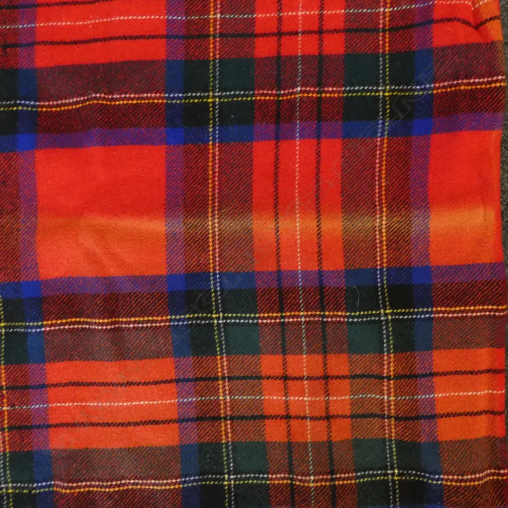 ALL WOOL NZ ROSLYN ROYAL STEWART TARTAN CAR RUG L1500MM Image 1++