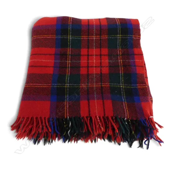 ALL WOOL NZ ROSLYN ROYAL STEWART TARTAN CAR RUG L1500MM