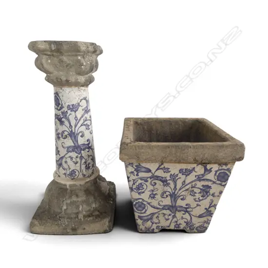 CERAMIC GARDEN PLINTH & POT H.250mm