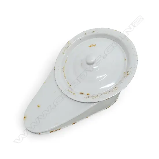 WHITE ENAMEL POTTY L.380mm