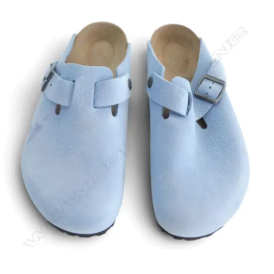 PR PALE BLUE BIRKENSTOCKS, SZ41, women's 10, men's 8, new