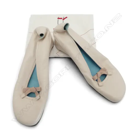 PR THIERRY RABOTIN SHOES, SZ 41, PALE PINKY/BEIGE SOFT LEATHER, EX SCARPA, unused condition, dust bag