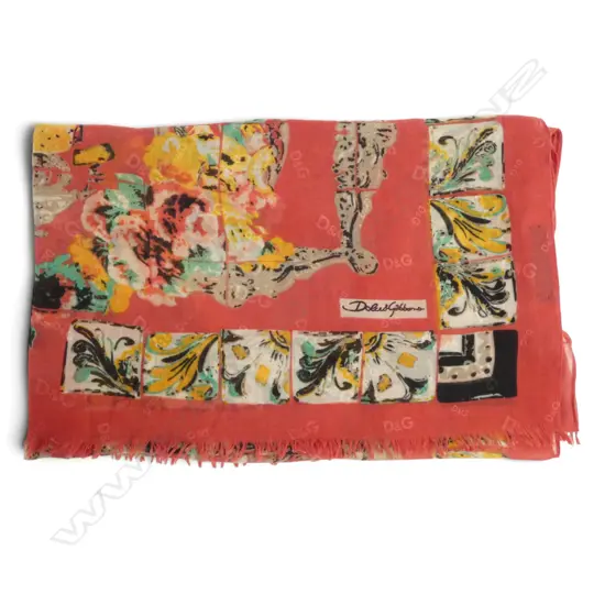 'LIBERTY' 'Dolce & Gabbana' PINK SILK ? SCARF 