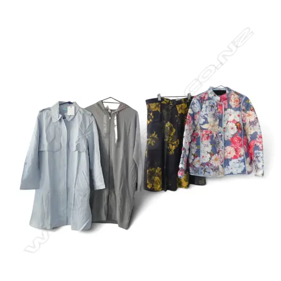 WOMEN'S REVERSABLE BASLER QUILTED JACKET SZ S/M, VERONICA MAINE SKIRT XL, ESPRIT PUFFER XL, COAT L