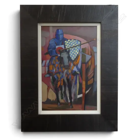 Paolo Canetti, Farmer on Horseback, acrylic on canvas, 290 x 190mm