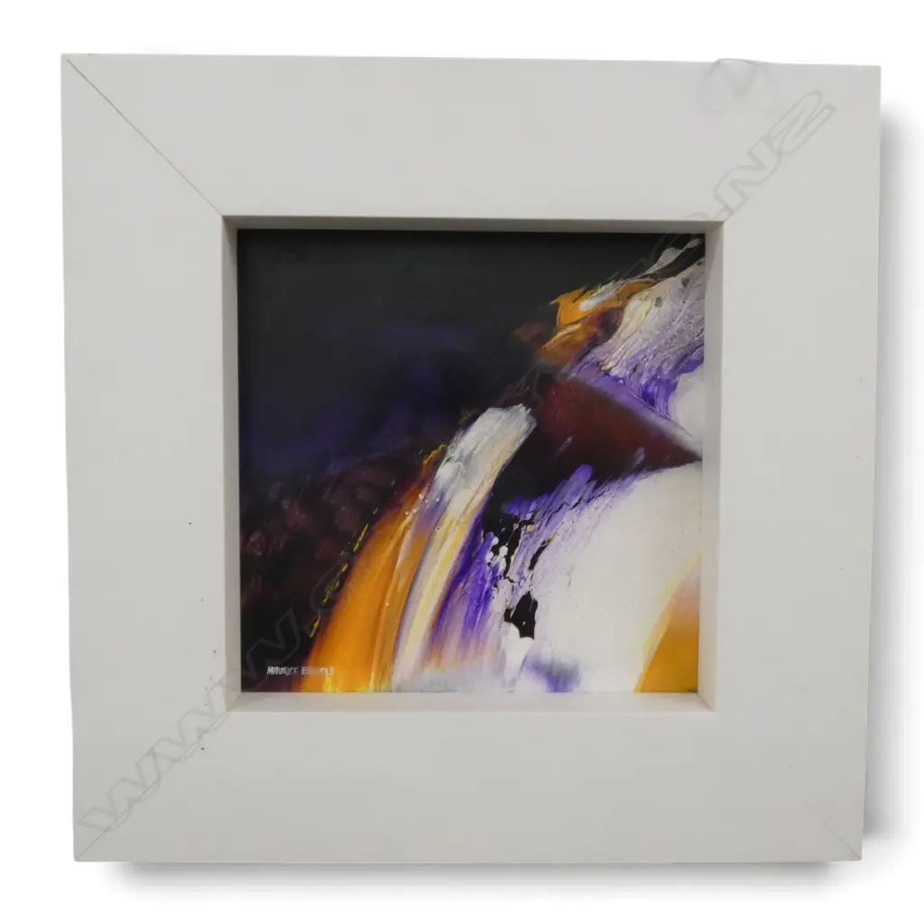 MAURICE BROOKES, UNTITLED, OIL ON BOARD, SINGED LOWER LEFT, 195x195mm Image 1++