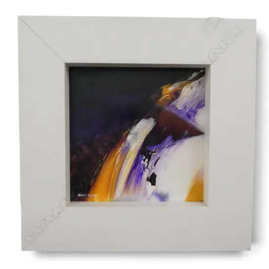 MAURICE BROOKES, UNTITLED, OIL ON BOARD, SINGED LOWER LEFT, 195x195mm