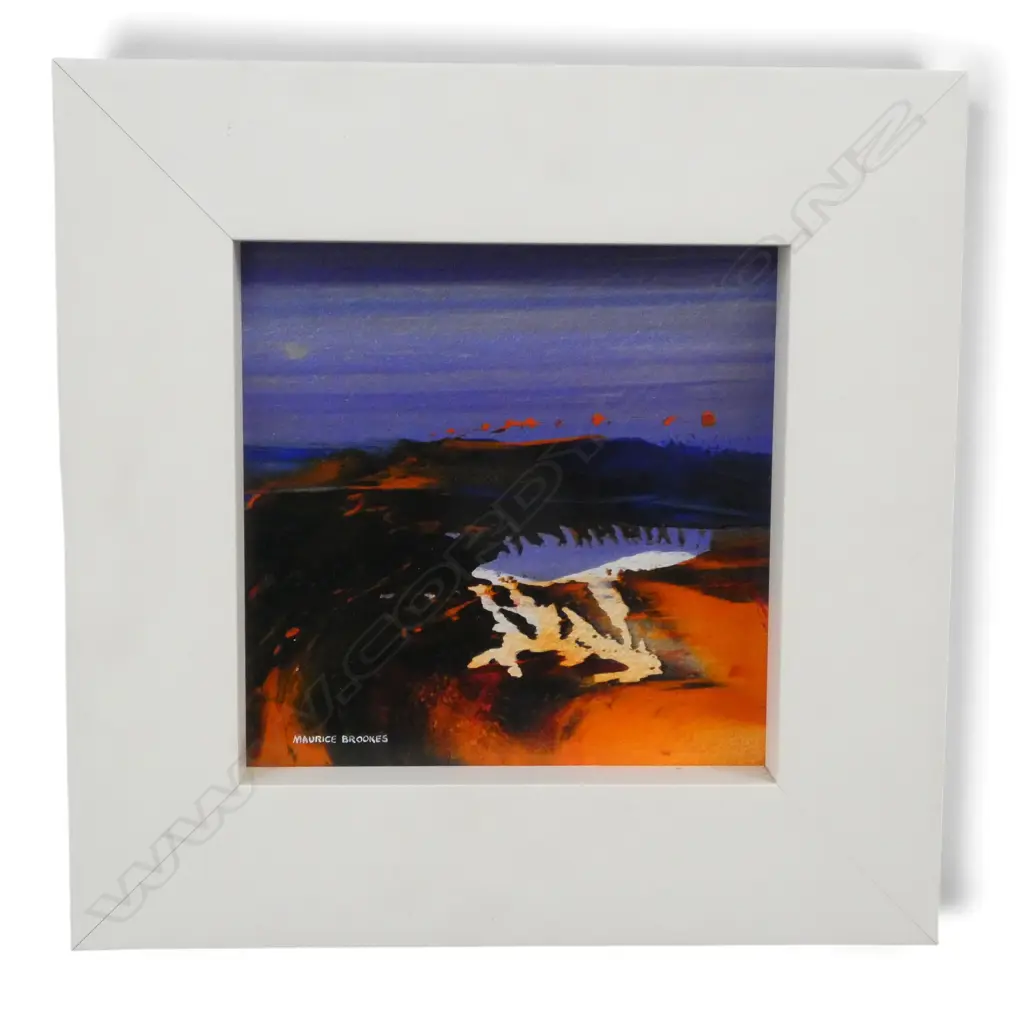 MAURICE BROOKES, UNTITLED, OIL ON BOARD, SINGED LOWER LEFT, 195x195mm Image 1++