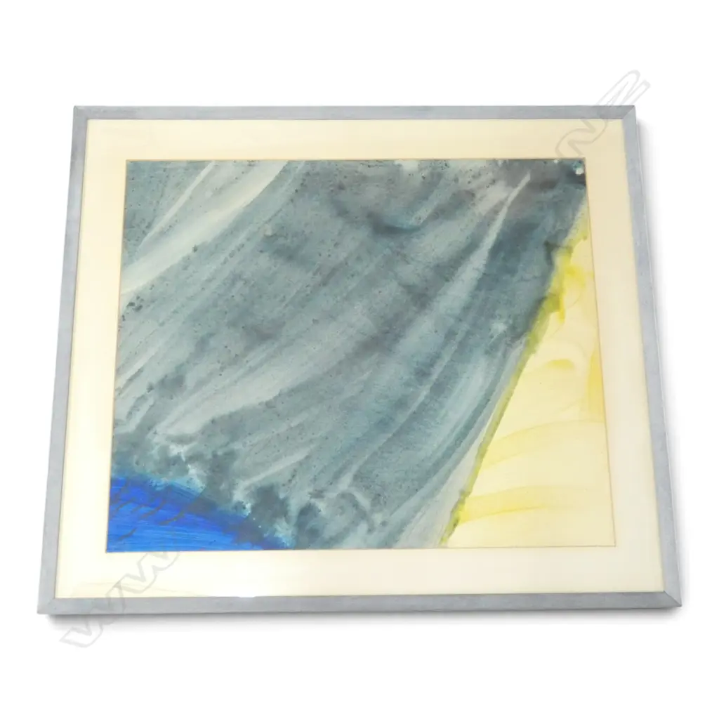 MICHAEL SMITHER, 'PAINTING NO 22', VYNOL ON PAPER, INITIALLED AND DATED 73 LOWER LEFT, 640 X 660mm Image 1++