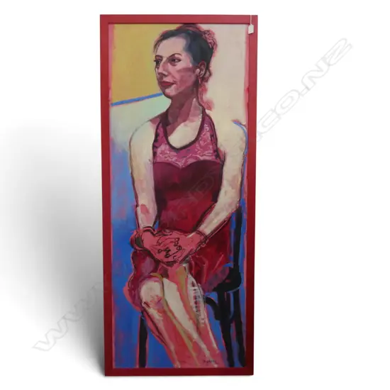 JOSEPHINE DICANDIA, PORTRAIT, ACRYLIC ON CANVAS BOARD, 1495x590mm