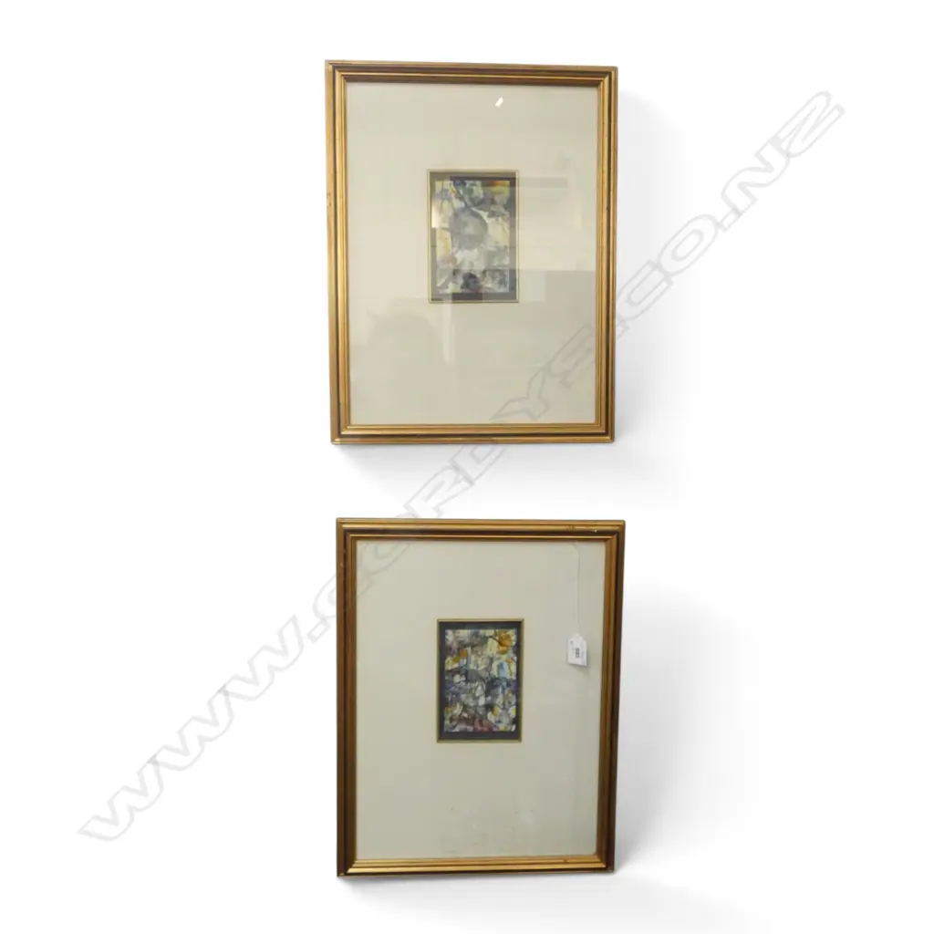 2 JOSEPH BAU (1920-2022) UNTITLED WATERCOLOURS 125x85mm Image 1++
