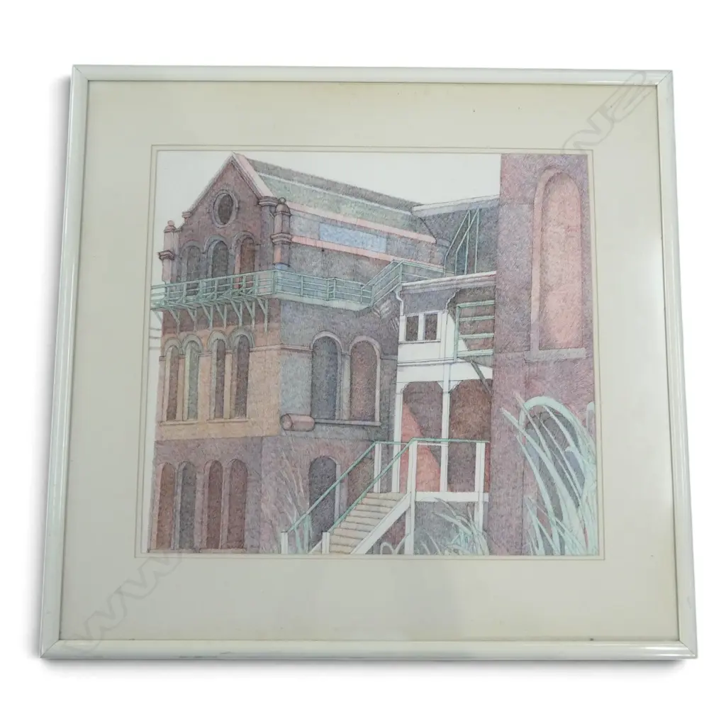 ARTIST UNKNOWN, VICTORIAN BUILDING, PEN ON PAPER 660x720mm Image 1++