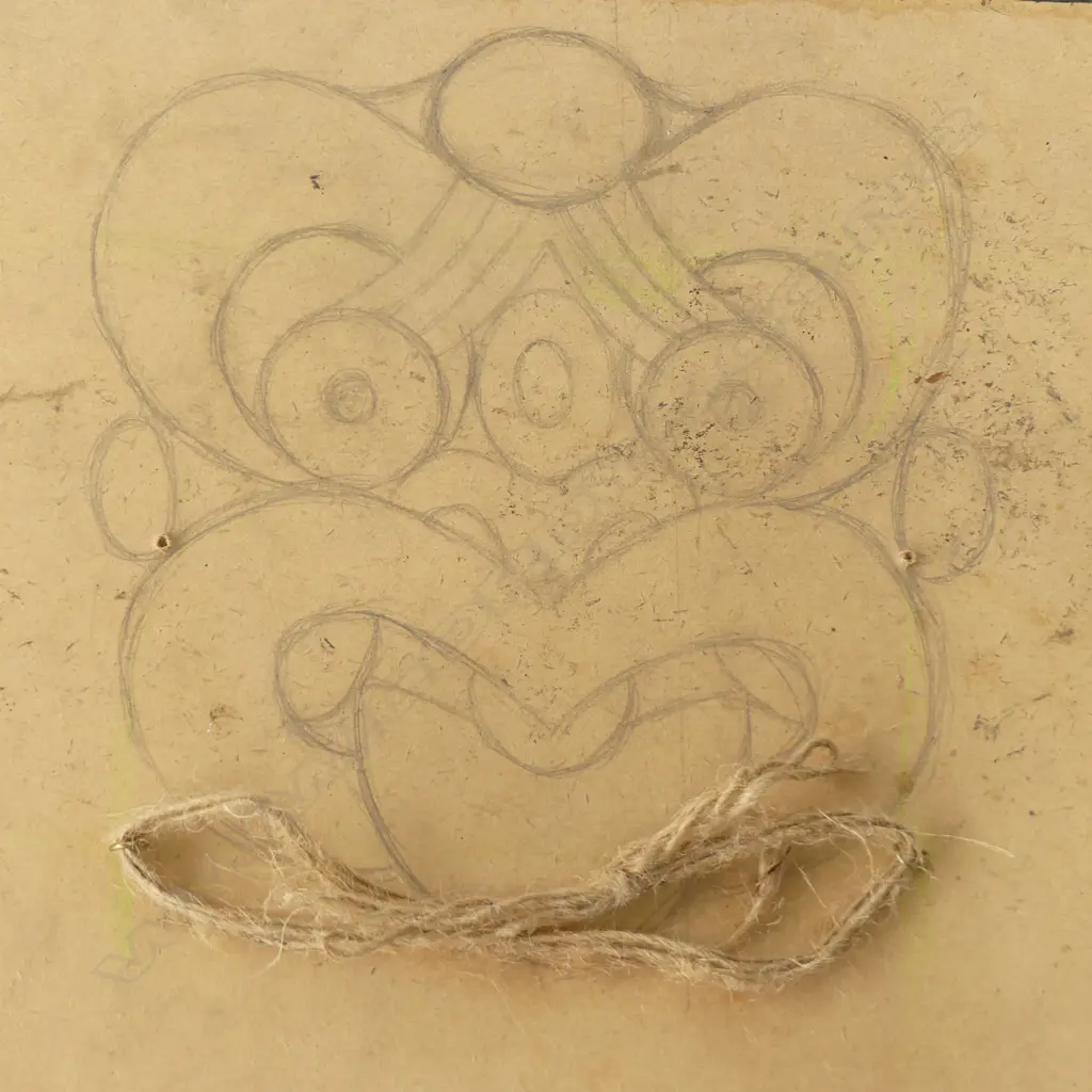 CARVED WHEKU HEAD PANEL 865x315mm Image 1++