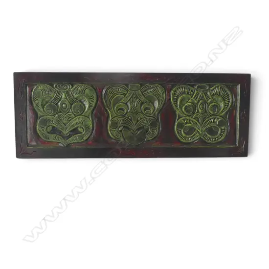 CARVED WHEKU HEAD PANEL 865x315mm