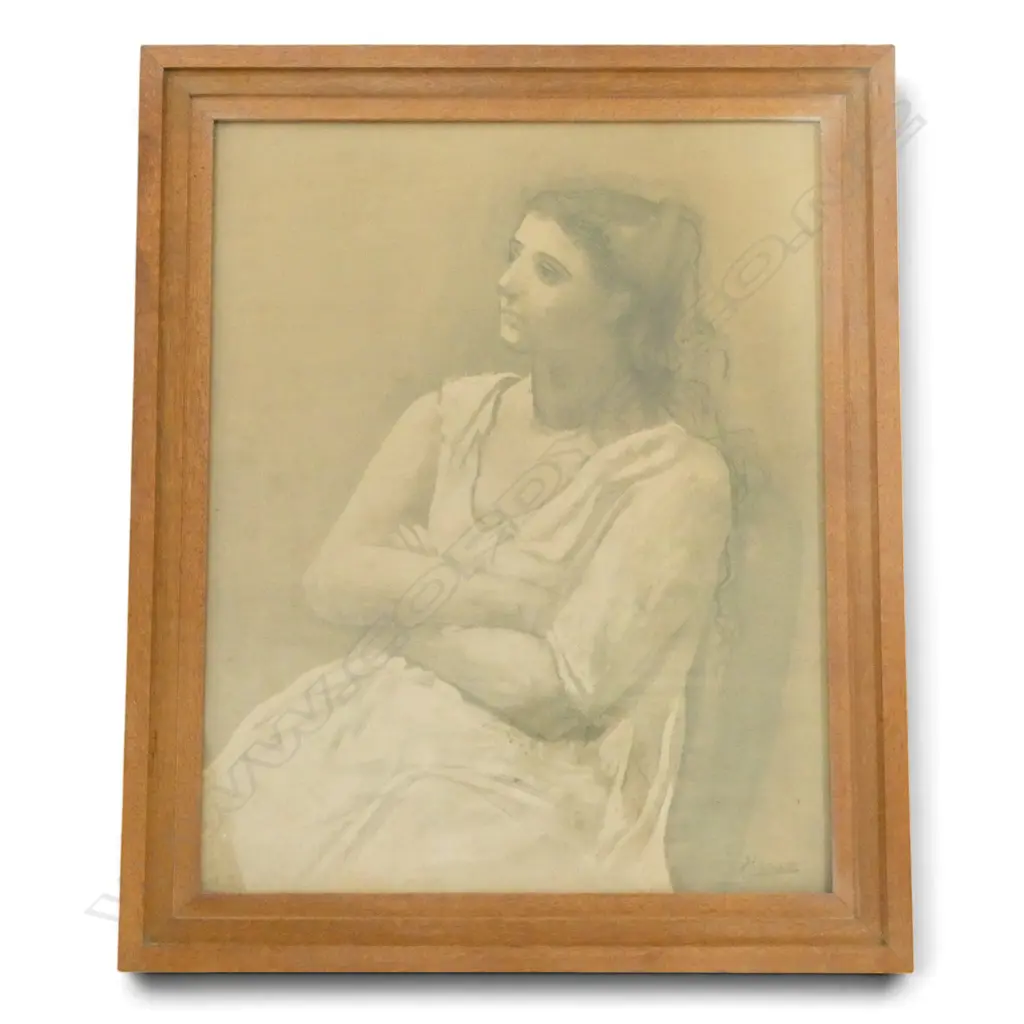 PICASSO, WOMAN IN WHITE, LITHOGRAPH, Inscribed verso 'Museum of Modern Art N.Y.C.', 470x375mm Image 1++