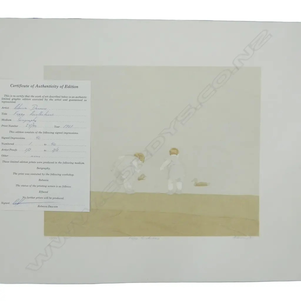 COLLECTION OF 5 NUMBERED SCREEN PRINTS SIGNED REBECCA DAWSON Image 1++