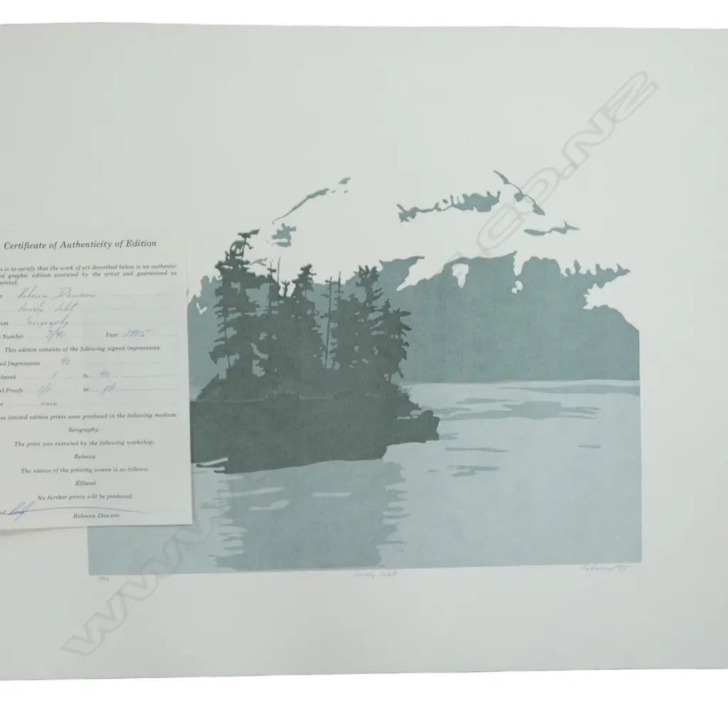 COLLECTION OF 5 NUMBERED SCREEN PRINTS SIGNED REBECCA DAWSON Image 1++