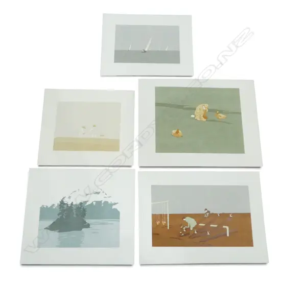 COLLECTION OF 5 NUMBERED SCREEN PRINTS SIGNED REBECCA DAWSON