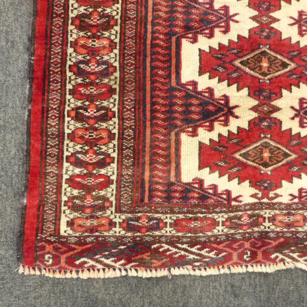HAND KNOTTED ALL WOOL RUG 1280x870mm Image 1++