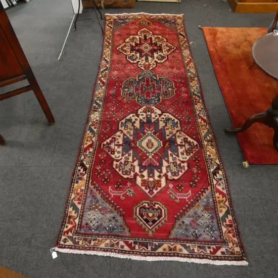 HAND KNOTTED WOOL PILE RUG 3000x1130mm