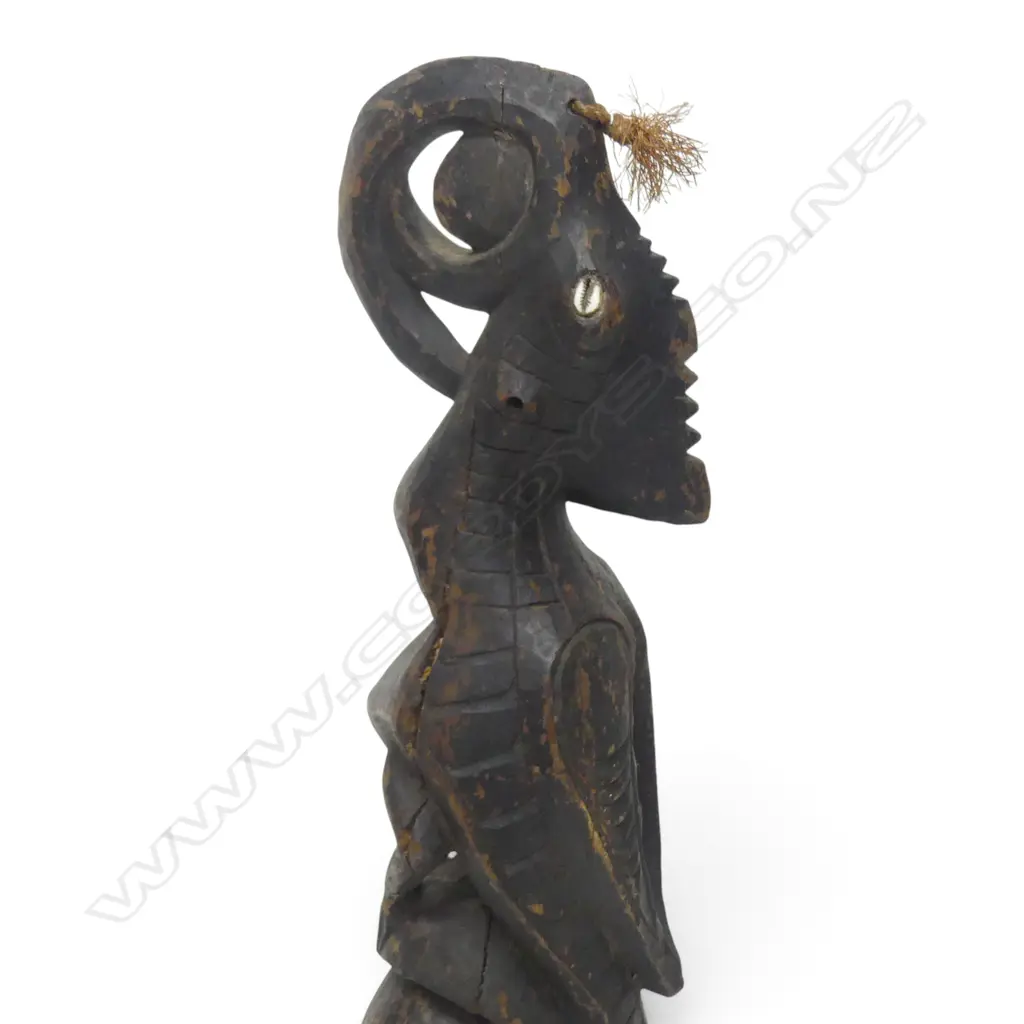 CARVED WOODEN TRIBAL FIGURE H.870mm Image 1++