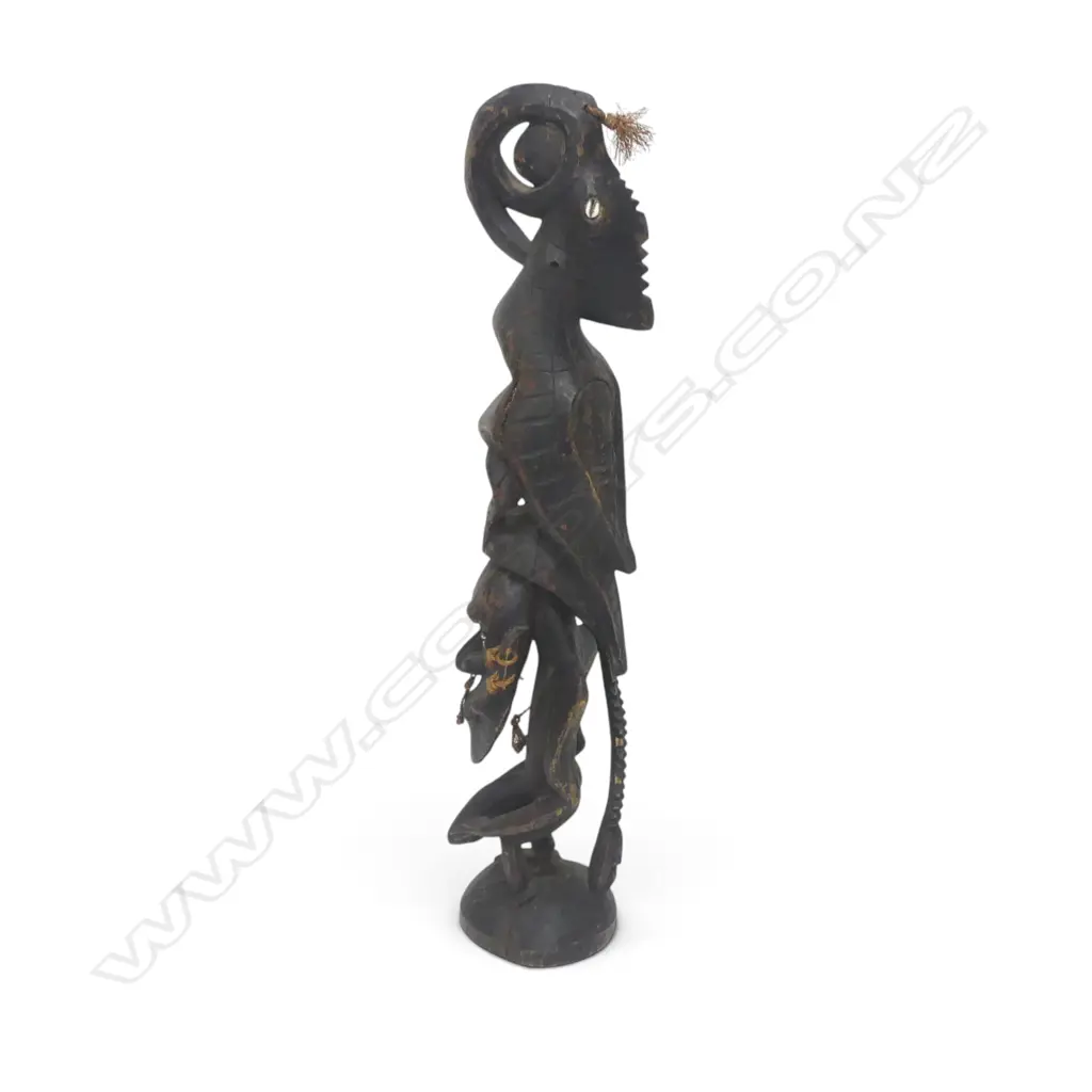 CARVED WOODEN TRIBAL FIGURE H.870mm Image 1++