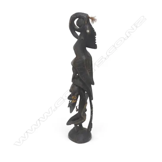 CARVED WOODEN TRIBAL FIGURE H.870mm