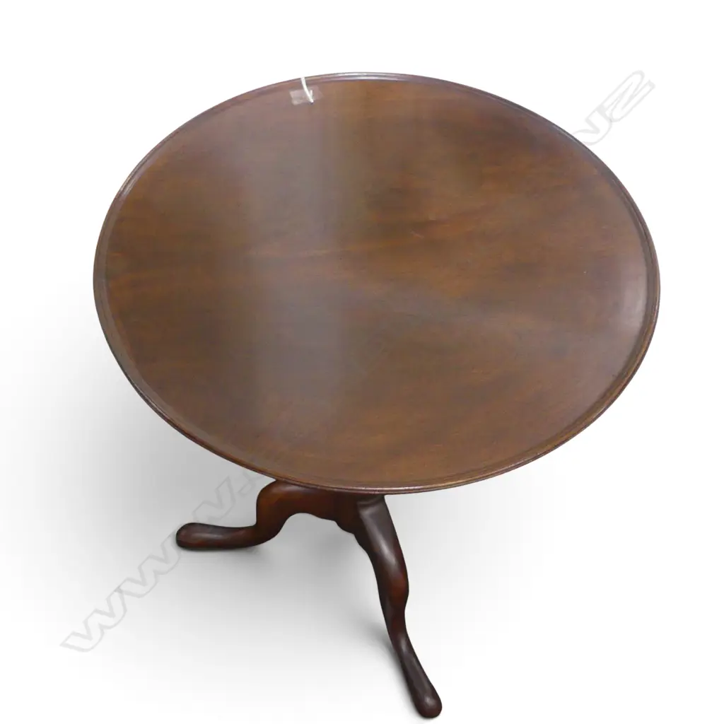 ANTIQUE MAHOGANY TILT TOP WINE TABLE H.730mm, 600mm Image 1++