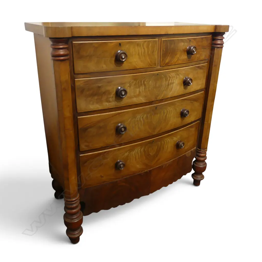 VICTORIAN MAHOGANY DRESSER 1280x550x1320mm - 1 LEG OLD TREATED BORER Image 1++