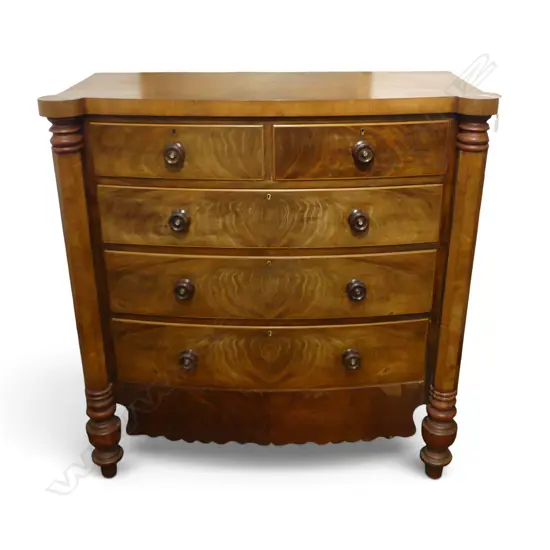 VICTORIAN MAHOGANY DRESSER 1280x550x1320mm - 1 LEG OLD TREATED BORER