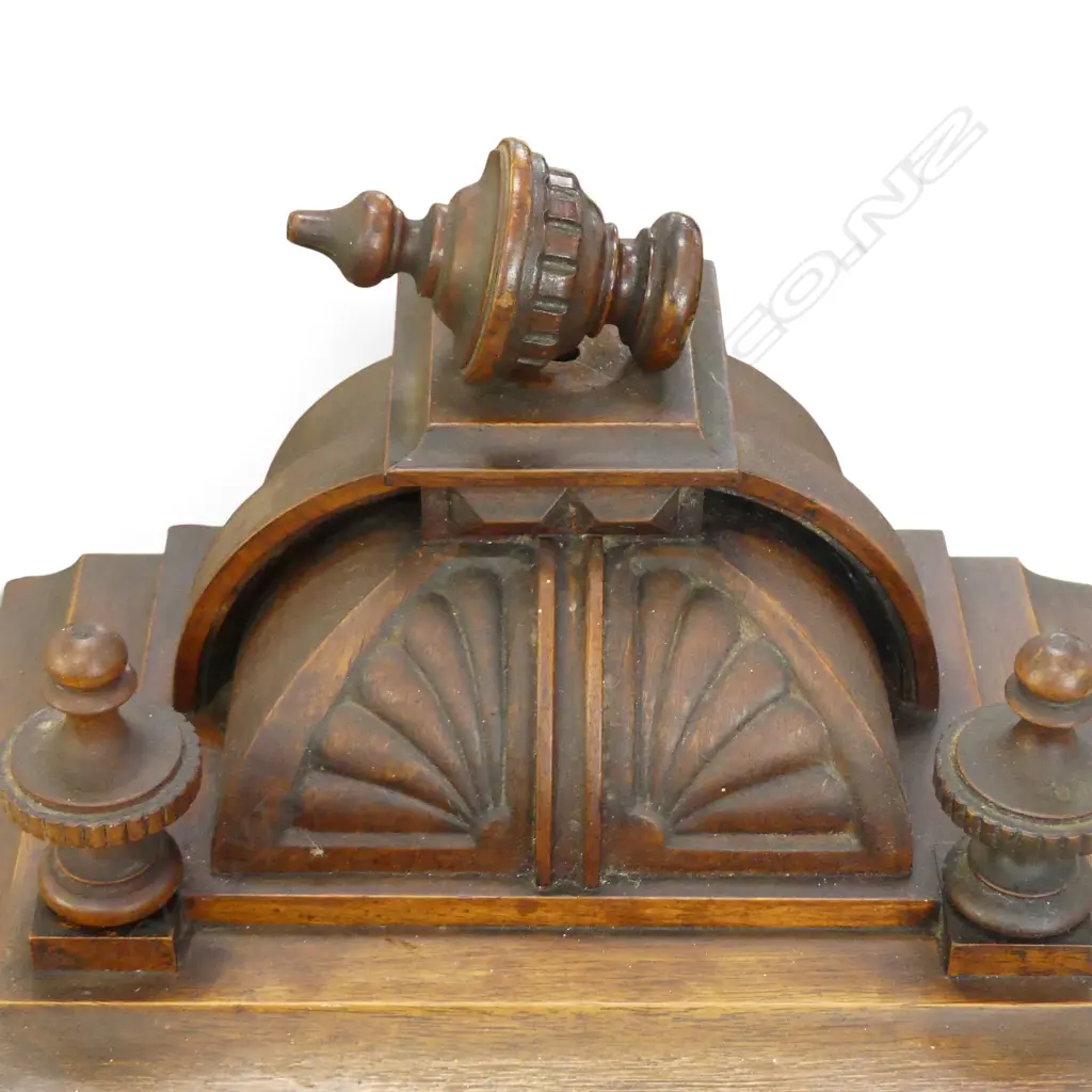 WOODEN MANTEL CLOCK H.525mm FINIAL LOOSE Image 1++
