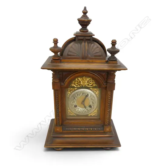 WOODEN MANTEL CLOCK H.525mm FINIAL LOOSE