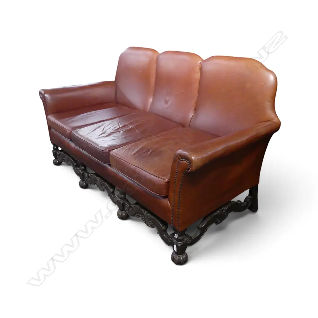 OLD LEATHER SOFA 1880x770x960mm Image 1++